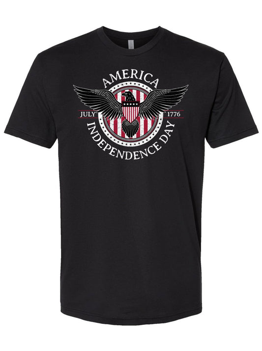 America 1776 Black T-Shirt Edition | Patriotic Apparel for American Patriots -
