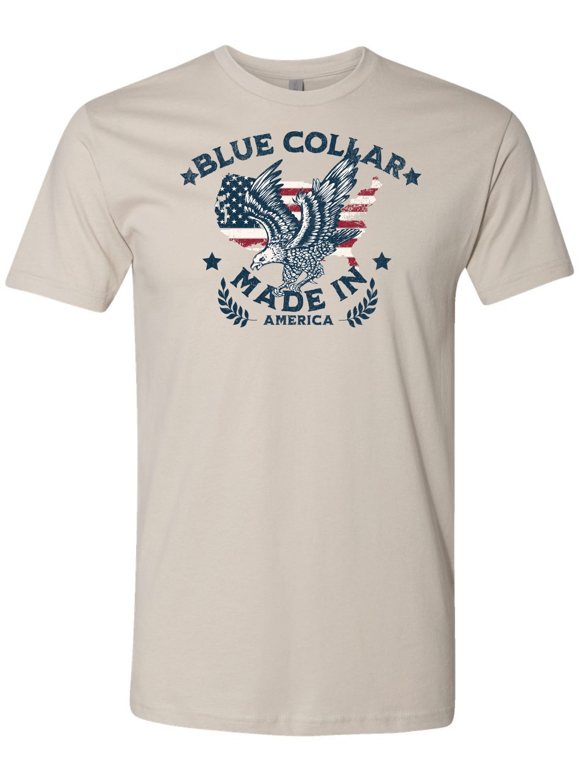 Blue Collar Made in America Sand T-Shirt | Hardworking Americans -