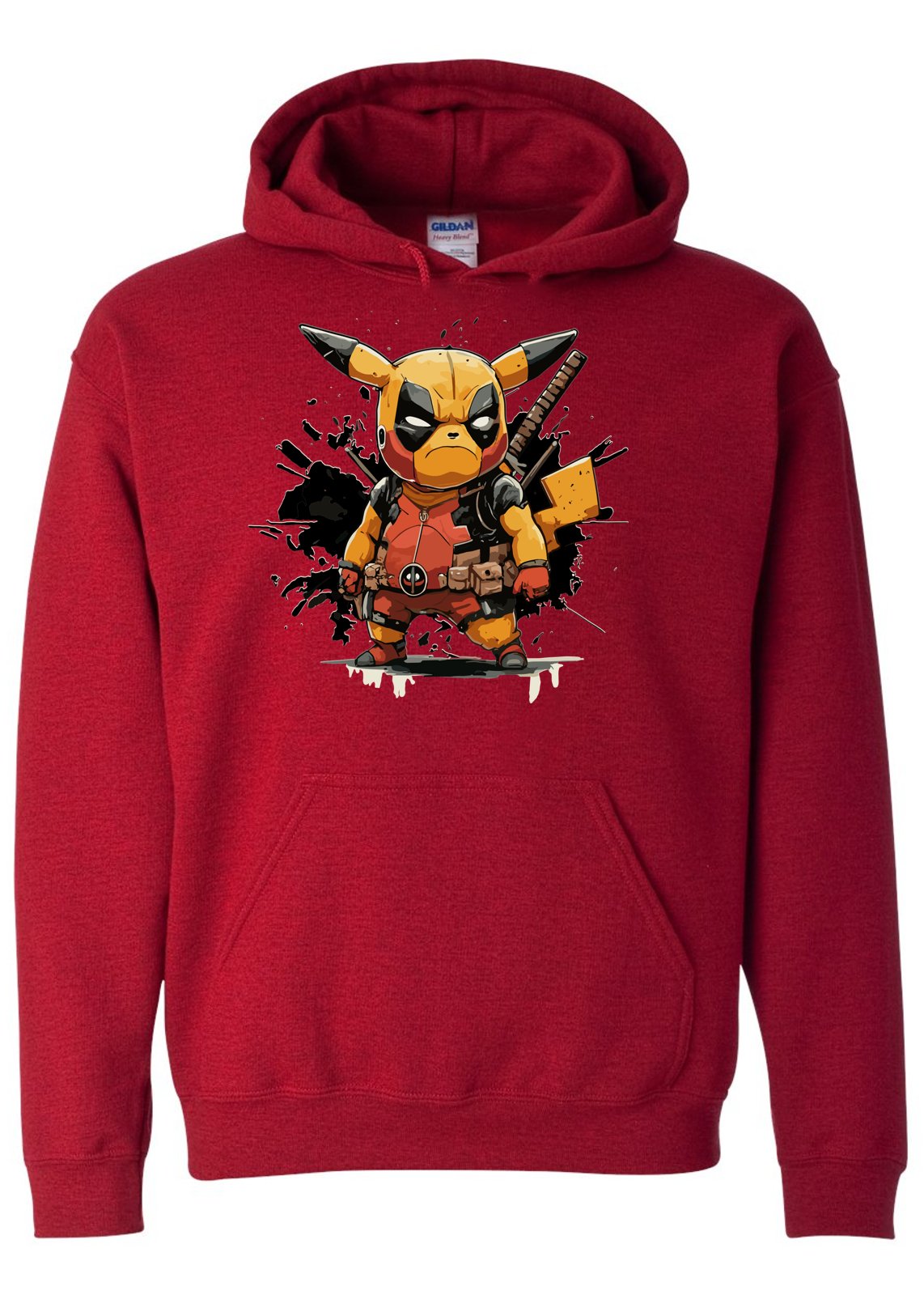 Exclusive Pikachu inspired as Deadpool Art Hoodie - Limited Stock! -