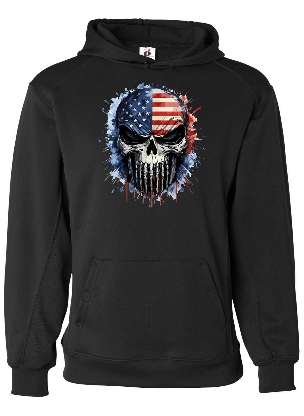 Patriotic American Flag Skull Hoodie | USA Pride Apparel -