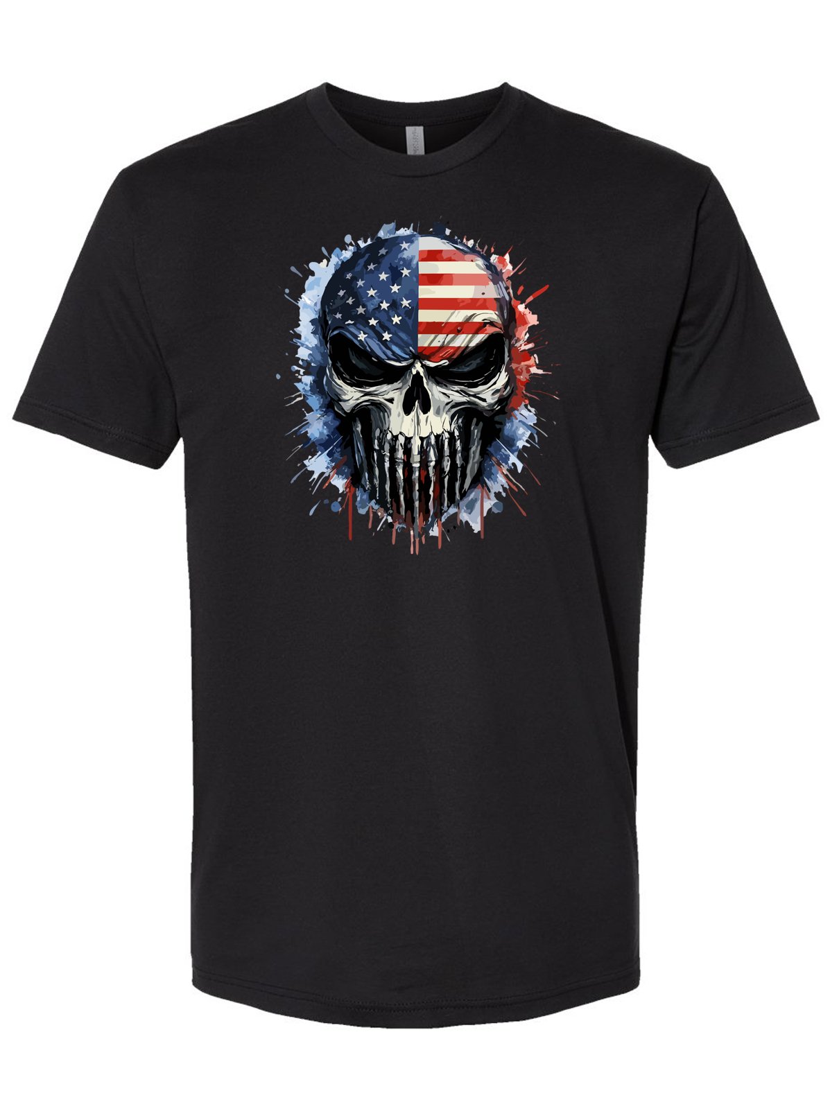 Patriotic American Flag Skull T-Shirt | Show Your USA Pride -
