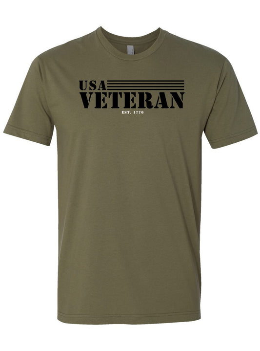 USA Veteran Military Green T-Shirt | Patriotic Apparel for American Heroes -
